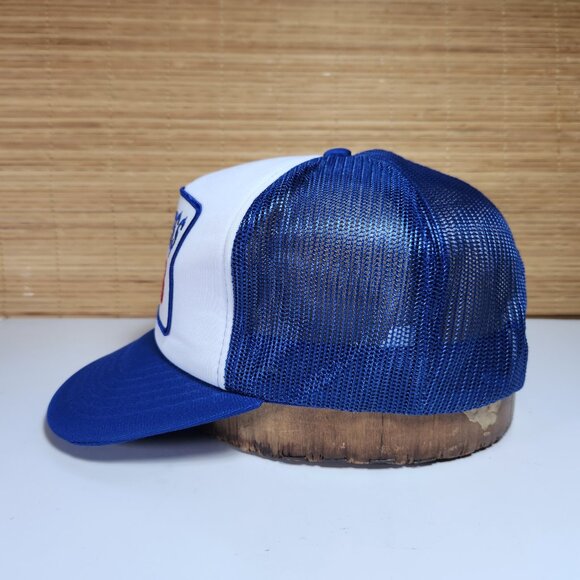 Truckers Hat Cap Vintage PAYLE$$ Payless GAS Snapback Men's Blue and White - Picture 7 of 10